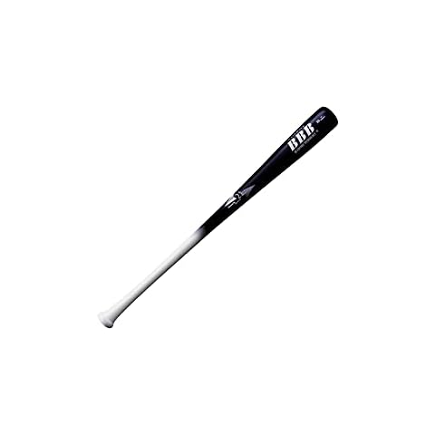 BamBooBat by Pinnacle Sports Equipment INC. Adult Quadcore Bamboo Baseball Bat with Cupped End, White Handle/Black Barrel, 33" Cover