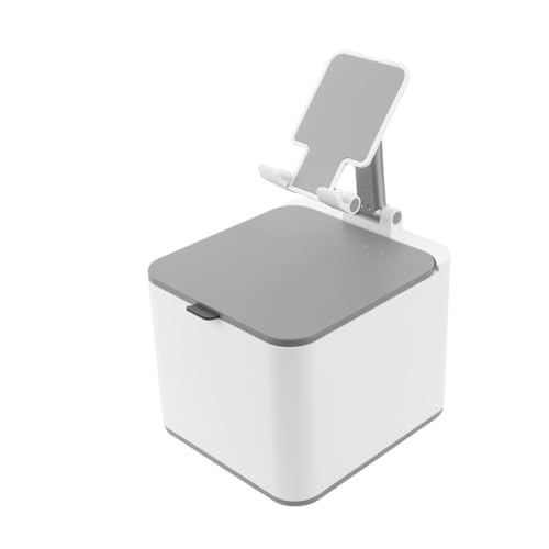 Bote de basura mini escritorio con soporte para teléfono