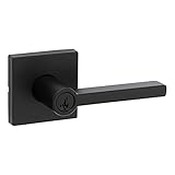 Kwikset Halifax Keyed Entry Door Lever featuring SmartKey Security in Matte Black