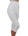 CzSalus Anti Cellulite Slimming Capri Pants + Silver - White Size XXL