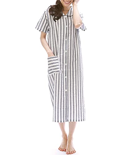 新しいコレクション ルームウェア パジャマ ストライプ 寝巻き ワンピース ロング ネグリジェ お家時間 部屋着 オーバーサイズ Tシャツワンピース 春夏長袖 手数料安い Farmerscentre Com Ng