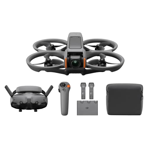 DJI Avata 2 Fly More Combo (3 batterie), Drone FPV con fotocamera 4K, Acrobazie con una sola pressione, Paraeliche integrati, Drone con fotocamera con Goggles 3 e RC Motion 3‌‌‌