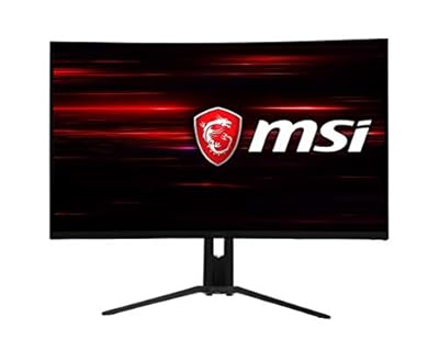 MSI 32\"\" Full HD RGB LED Non-Glare Super Narrow Bezel 1ms HDR Ready 2560 x 1440 165Hz Refresh Rate Free Sync Height Adjustable Curved Gaming Monitor (Optix MAG322CQR), Black