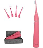AIDBYIOT Folding Electric Toothbrush Pink.Sonic Electric Toothbrush. Self Cleaning. Travel Toothb...