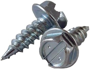 Malco HW8X_ZT #8 Zip-in Screws with 1/4 Slotted Hex Washer Head. 1/2. 3/4. 1. 1-1/2. 2| Zin...