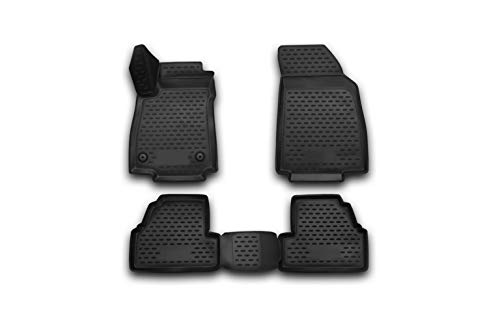 Fits 2014-2023 Chevrolet Trax / 2013-2023 Buick Encore Floor Mats Front & 2nd Row Seat Liner Set All Weather Full Set Liners (Black)