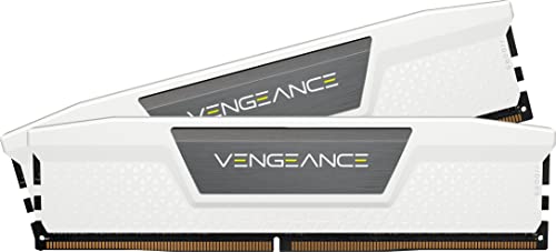 CORSAIR Vengeance DDR5 RAM 32GB (2x16GB) 6400MHz CL36-48-48-104 1.35V AMD Expo Intel XMP 3.0 Desktop-Arbeitsspeicher – Weiß (CMK32GX5M2B6400Z36W)
