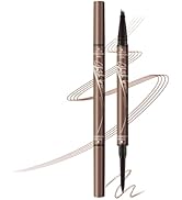 Music Flower Dual Ended Wenkbrauwpotlood Ultra-fijn potlood en 4-punts vloeibare oogbr...