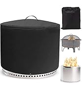 Fire Pit Cover for Stove Bonfire,22" D x 14" H Round Fire Bowl Cover Heavy Duty Waterproof, Outdo...