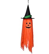 46 Inch Halloween Hanging Pumpkin Decorations Pendant for Outdoor Patio Lawn Garden and Indoor