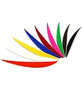 Lamehfyo 50pcs Turkey Feather Fletching 5 inch Arrow Feathers Vanes Arrow Fletching Right Wing fo...