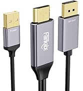 fairikabe Active HDMI to Displayport Cable 4K@60Hz [6.6FT/2M, Uni-Directional], HDMI in to DP Out...