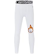 DEVOROPA Youth Boys' Compression Leggings Sports Tights Fleece Lined Thermal Base Layer Pants