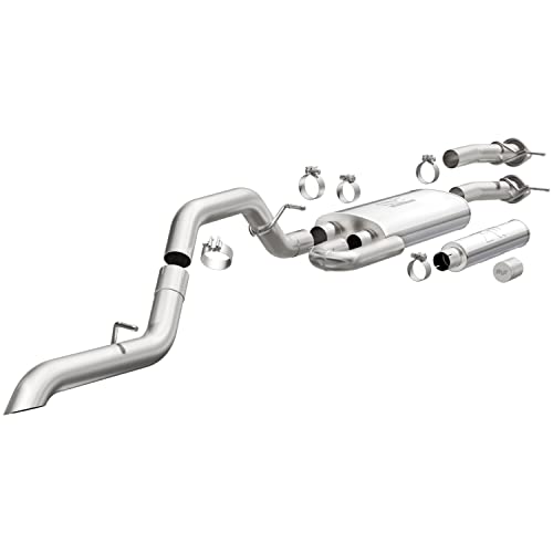 MagnaFlow Cat-Back Performance Exhaust System Overland Series Kit 19569 - Designed for the 2015-2022 Chevrolet Colorado & 2015-2022 GMC Canyon - Stainless Steel 2.5in Piping, Satin Finish Mufflers