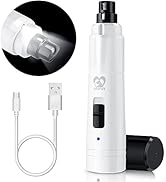 Casfuy Dog Nail Grinder with LED Light - Upgraded 2-Speed Electric Pet Nail Trimmer Powerful Pain...