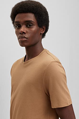T shirt en coton mélangé à la structure jacquard effet bulle - vue 5