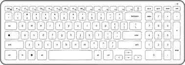 Top-down view of the Dell KM713 Wireless Chrome Keyboard key layout