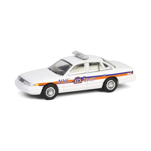 Auto a escala 1:64 Ford Crown Victoria 1994 NYC EMS miniatura 2