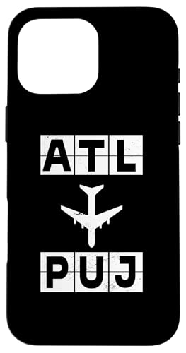 ATL to PUJ ��s�@���[�g �A�g�����^ �v���^�J�i �X�}�z�P�[�X iPhone 16 Pro Max �p