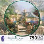 Thomas Kinkade Painter of Light Hollyhock House Round