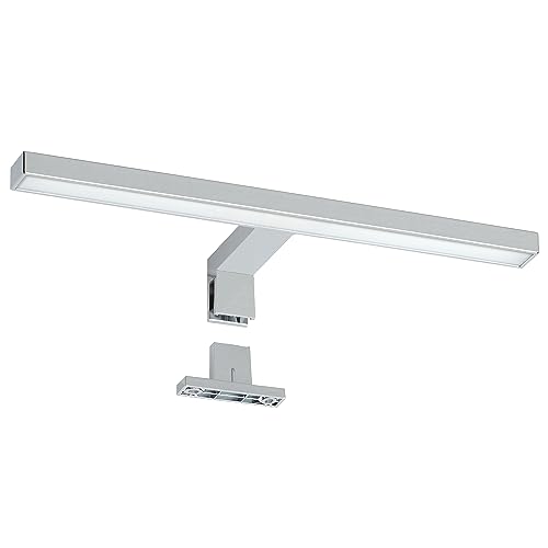 Lampe LED pour miroir de salle de bain 6500K blanc froid finition chromée