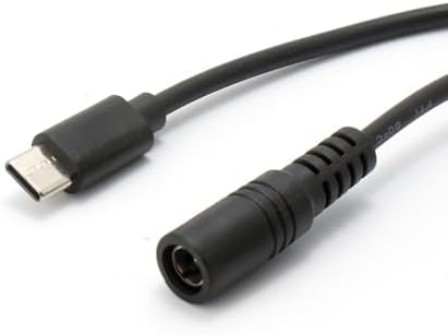 DIANN DC 5.5mm x 2.5mm - USB C 전원 코드 DC 5525 암 - USB 타입 C 수 플러그 5V 5A 전원 충전 코드 연장 케이블 LED 책상 램프, 소형 팬 등 기타 USB 타입 C 장비 15cm 2개 — 사진 3