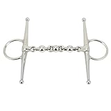 YDYAENIO Gebisse 135-mm-Edelstahl-Pferdemaulgebiss, Pferdemaulreiten-Trensengebiss mit voller Wange und Kugelkette, leicht zu kontrollierende Pferdegebisse