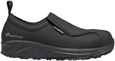 Nautilus Womens Black Leather Comp Toe 2531 Guard Slip On Work Shoes 11 W | Image 1
