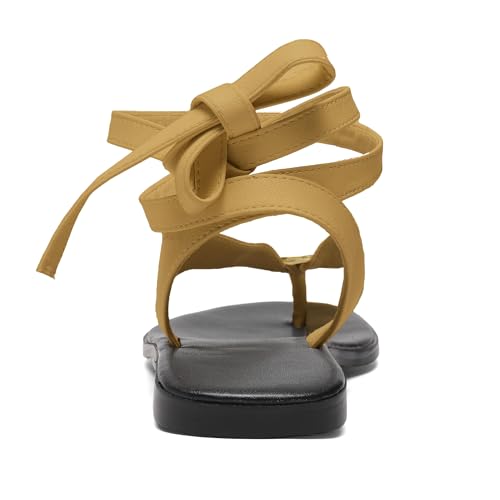 Strap Flip Flop Flat Sandals for Women with Metal Circular Ankle Strappy Ladies Fashion Cute Summer Thong Sandals Dressy.