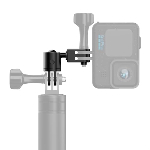 Aluminum 360 Degree Rotation Camera Mount, Metal Bracket Adapter Compatible with GoPro Hero 13/12/11/10/9/8/7, DJI Action 5Pro/4/3, Sony and Other Action Cameras (Adjustable Adapter Mount)