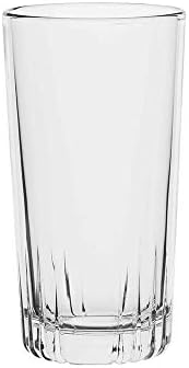 AmazonCommercial Highball Drinking Glasses, Barware Glass Tumbler, 381.5 ml, Set of 6