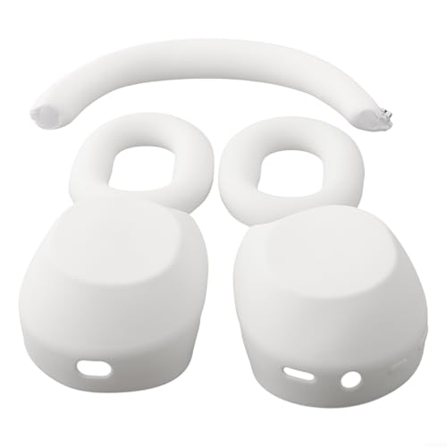 Funda protectora de silicona suave para auriculares Sony WH1000XM5 con instalación sencilla (blanco)