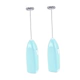 OUNONA 2個ハンドミキサー ミニエッグ ミルクフォーマー プ ステンレス製 泡立て器 携帯便利 低騒音設計 電池不要 ティーミキサー キッチン家電 調理補助器具