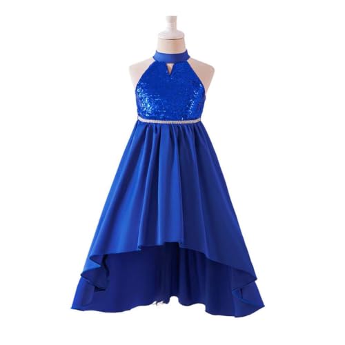 Robe de fête à paillettes fille encolure perle spectacle