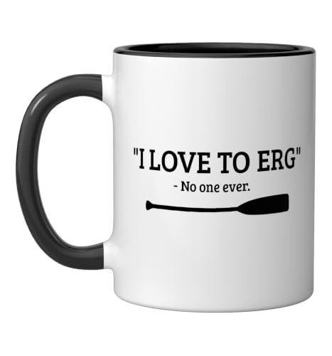 Rowing Boat Crew Funny Rower Coxswain Sculling Vintage Ceramic Mug, Black/White, 11oz