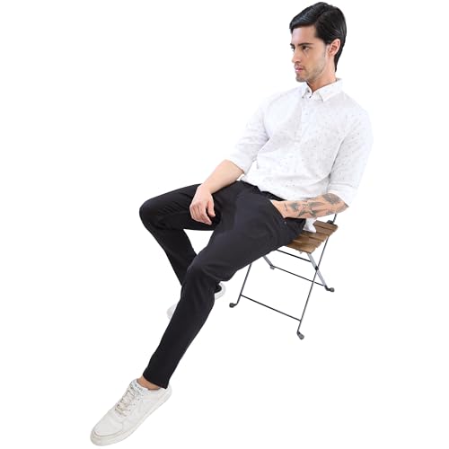 Image of Spykar Men's Slim Fit N /A Full Sleeve Printed Casual Shirts
