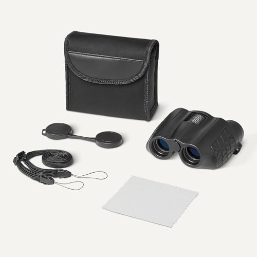 Amazon Basics 7x25 Compact Binoculars for Adults, FMC Optics, BAK-4 Prism, Lightweight Portable Design for Travel and Outdoor Use, Black view 4