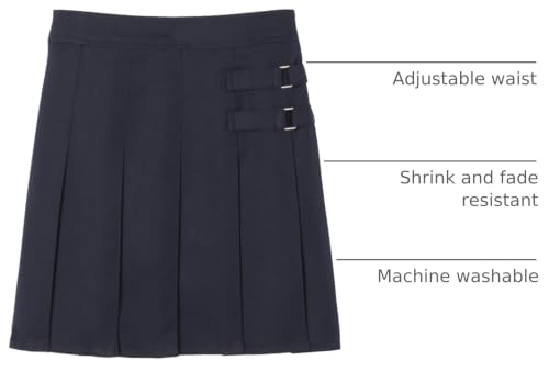 Image of French Toast Girls' Adjustable Waist Pleated-Front Two-Tab Scooter Skirt