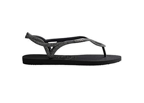 Chinelo Luna Premium, Havaianas, Meninas, Preto/Cinza Dark, 31/32