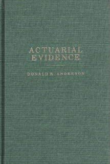 Paperback Actuarial evidence: Valuing past and future income Book