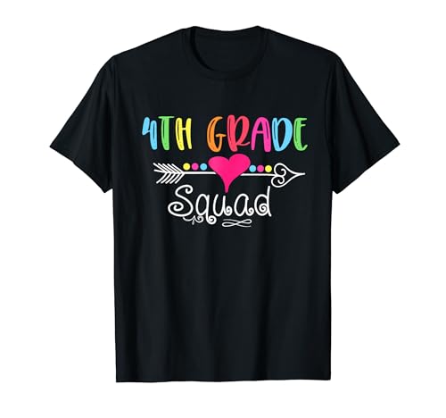Back To School 4th Grade Squad Fourth Grade Dream Team Crew T-Shirt