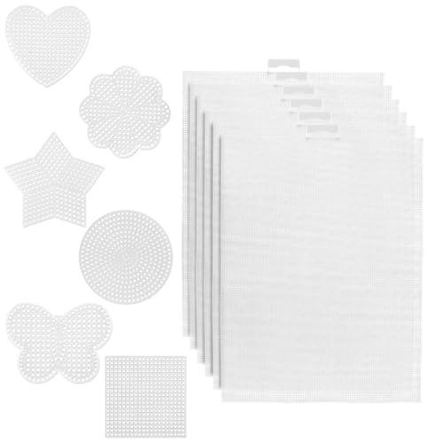 SAVITA 12pcs Plastic Mesh Canvas Sheets