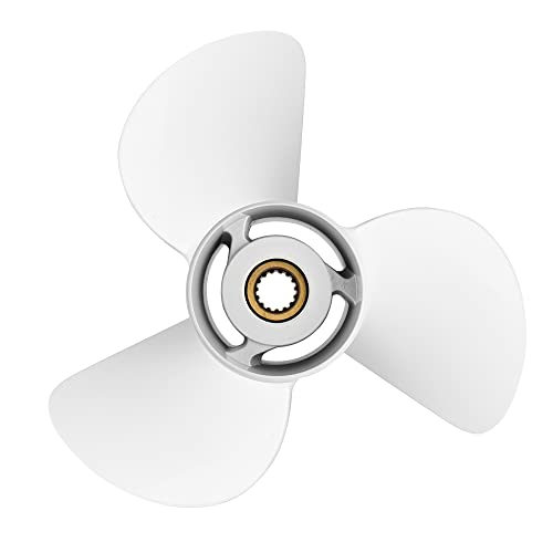 Image of OEM Upgrade Aluminum Outboard Moto Boat Propeller fit Yamaha Engines 60-115 HP, 13.25x17p,13.5x15p,13x19p,13x17p-4B 15 Spline Tooth