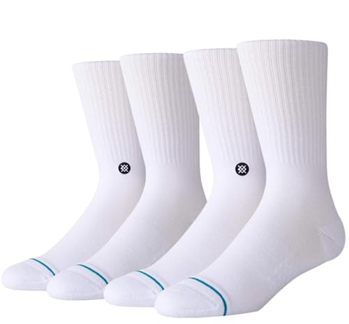 Stance Calzini Crew - Icon - Confezioni, Confezione da 2 (bianco), L