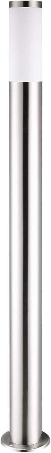 Monzana® Outdoor Mains Powered Post Light 100cm Stainless Garden Bollard Light | Stainless Steel Post Lights Bollard Lights Outdoor Pathway Lamp E27, IP44 Weatherproof Driveway & Patio Lamp, Ivy