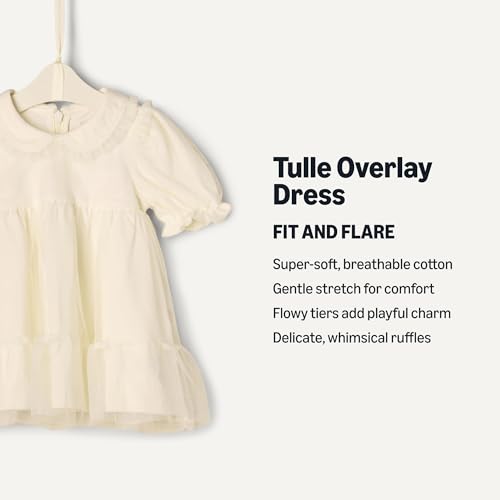Amazon Essentials Unisex Babies' Tulle Dress, Ivory, 18 Months - image 3
