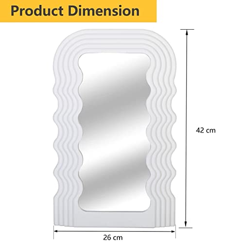 Trendy Aesthetic Wavy Ultrafragola Mirror For Makeup Table And Vanity Cute Y2K Room And Home Decor #TOP6