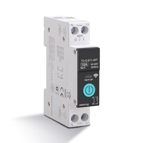 Image of Flylin AC90-240V Smart WiFi Switch Circuit Breaker, 1P Din Rail Timer (10A)