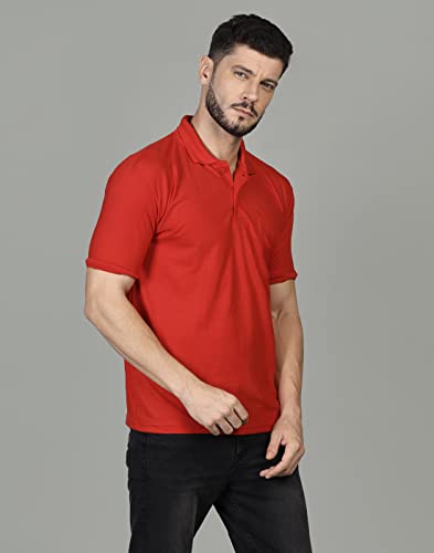 Image of INKKR Men's Casual Polo Neck Half Sleeve Solid T-Shirt (Pack-3)