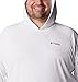 Columbia Mens PFG Terminal Tackle Long Sleeve Fishing Hoodie, White/Nightshade Logo, X-Large